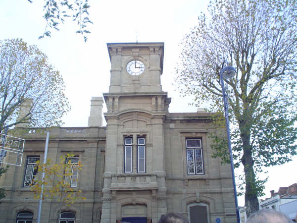 The Town Hall with a working clock